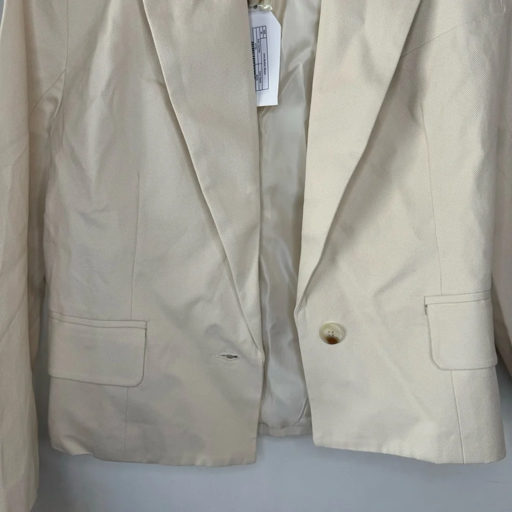English Factory One Button Beige Blazer